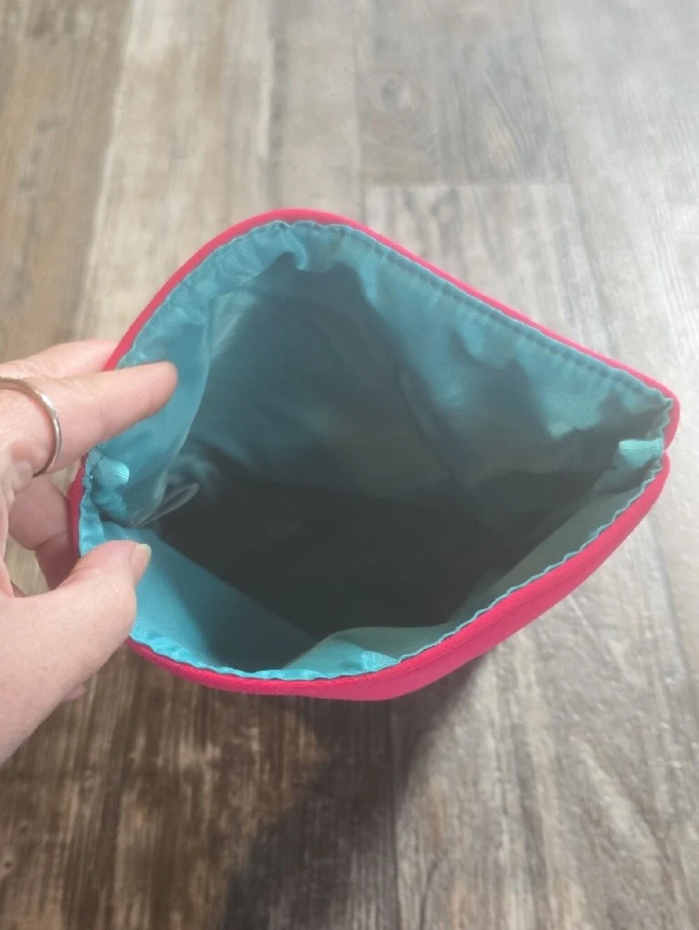 ELEMIS Hot Pink Cosmetic Pouch with Gold Snap